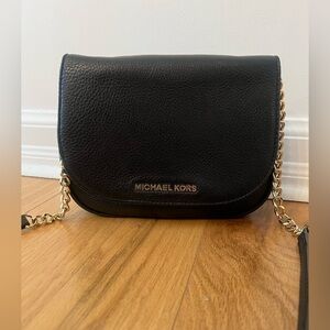 Michael Kors Black Crossbody Bag with Gold Chain